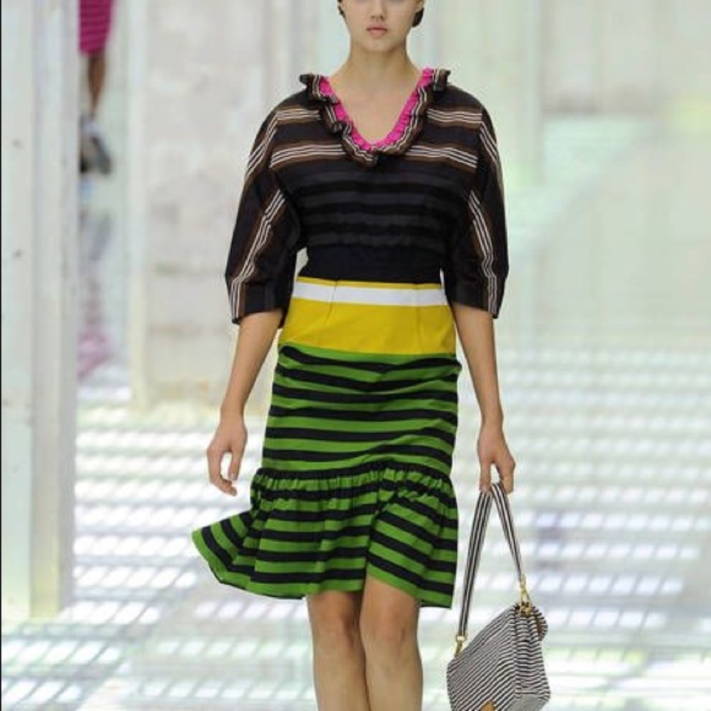 Striped Prada dress